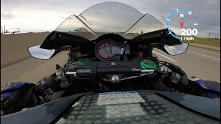 Kawasaki Ninja H2 200 MPH  322 KMH Top Speed GPS Verified [upl. by Tolmach]