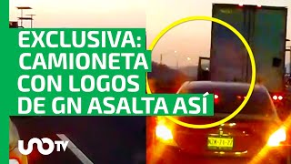 Exclusiva Captan robo de tráiler con camioneta que porta logotipos de Guardia Nacional [upl. by Katheryn]