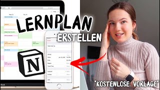 LERNPLAN ERSTELLEN für TOP Noten  Studium Abitur Schule kostenlose Notion Vorlage [upl. by Scrivings]