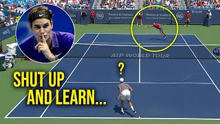 The Day Federer INVENTED a New Shot to Beat Djokovic The SABR Improvisation [upl. by Euqinomod]