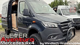 Weltneuheit der Pössl Group von Clever der Aventuro 600 Mercedes Sprinter 4x4 Allrad real Rockstar [upl. by Baggett]