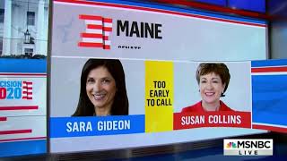 2020 MSNBC Election Night State Calls and Results [upl. by Leuas]