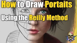 How to Draw a PORTRAIT Using the REILLY METHOD  Art Tutorial  Time Lapse [upl. by Jeconiah9]