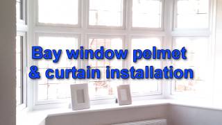 bay window pelmet curtains installation [upl. by Ahsekat]