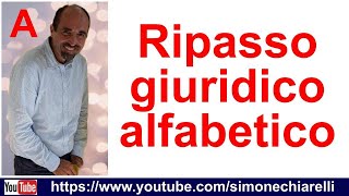 Simone Chiarelli ripasso giuridico alfabetico A [upl. by Barnard]