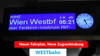 10122023 Neuer Fahrplan Neuer Zug WESTbahn Vorarlberg➡️Wien [upl. by Relyhs]