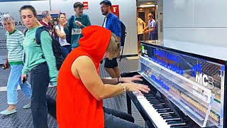 PIRATES OF THE CARIBBEAN METROSTATION PIANO PERFORMANCE BARCELONA [upl. by Doownyl]