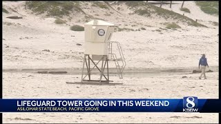 New lifeguard tower built at Asilomar State Beach [upl. by Smoot190]