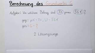 Berechnung des Grundwertes G Einstieg [upl. by Ait]