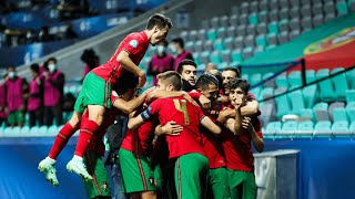 EURO SUB21 QuartosdeFinal Portugal 53 Itália ap [upl. by Natale623]