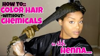 How To Color Hair WITHOUT Chemicals  Henna Hair Color [upl. by Atiuqihc]