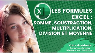 Utiliser les formules Excel  Somme soustraction multiplication division et moyenne 12 [upl. by Ociral]