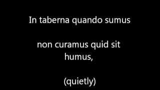 In Taberna Quando Sumus with lyrics [upl. by Pier]