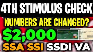 2000 4TH STIMULUS CHECK FOR SSI SSDI VA SOON SOCIAL SECURITY NUMBERS ARE CHANGED [upl. by Hi]