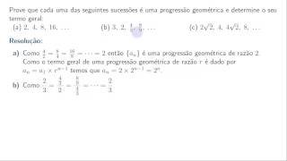 Exercícios da Aula 5 de sucessões  Progressões geométricas  Exercício 51 [upl. by Melloney954]