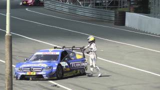 Crash Unfall Paffett vs Mortara DTM Norisring 2013 [upl. by Varien]