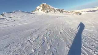 Skiing Kaprun Kitzsteinhorn the longest ski run 56km Jan 2018 1 [upl. by Truc]