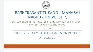 rtmnu exam form kaise bhare 2022  rtmnu winter exam 2022 form fill up [upl. by Teddi918]