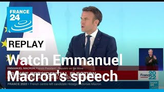 REPLAY Watch Emmanuel Macrons speech after the 1st round of French election • FRANCE 24 English [upl. by Aseyt488]