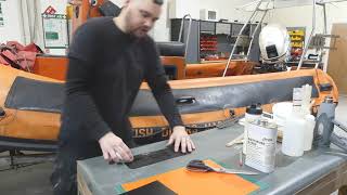 XS Ribs How to Repair Glue PU Polyurethane Hypalon Inflatable RIB Boat Fabric Tube Collar TORNADO [upl. by Renmus888]