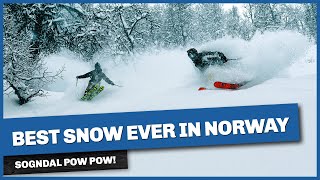 Sogndal POW POW Best snow ever in Norway [upl. by Htide840]