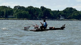 Catfishing in rough waterSandusky Bay [upl. by Joselyn193]