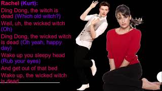 DingDong The Witch Is Dead Glee Lyrics [upl. by Omrelliug]