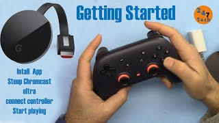 Setting Up and start using STADIA game controller with Chromcast Ultra [upl. by Saqaw]