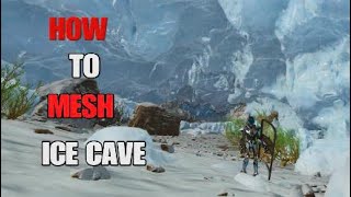 HOW TO MESH ICE CAVE  Ark Ascended  ARK ASA [upl. by Leirol]