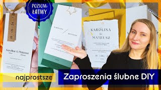 Zaproszenia ślubne DIY piękne łatwe jak z Pinterest 💖 [upl. by Hinda]