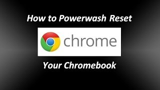 How to Reset your Chromebook Powerwash [upl. by Nnylsia]