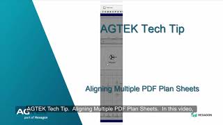 Tech Tip  Aligning Multiple PDF Plan Sheets [upl. by Stefanie671]