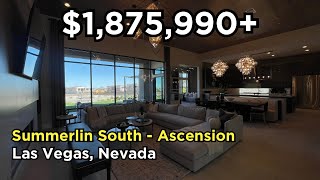 Luxury Single Story Summerlin New Homes For Sale at The Pointe at Ascension Las Vegas NV [upl. by Allecnirp]