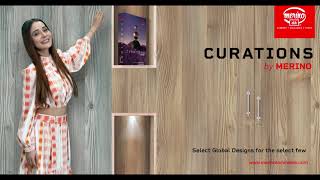 Sara Khan Presenting Curations by Merino  A collection of Trendsetting Laminate Designs [upl. by Latsyrd]