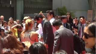 FANCAM 20120623 Lee Byung Hun amp Ahn Sung Ki Hand amp Footprint Ceremony  Graumans Chinese Theatre [upl. by Etka]