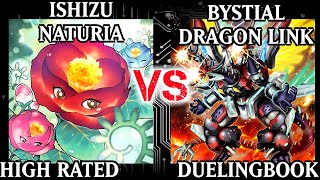 Ishizu Naturia vs Bystial Dragon Link  High Rated  Dueling Book [upl. by Karena683]