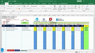 Formato Planilla Control Horario Personal Excel  Control de Asistencia de Personal en Excel [upl. by Adiana]