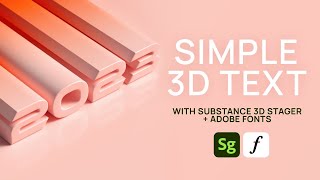 3D Text with Substance 3D Stager [upl. by Bogosian]