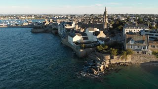 Roscoff Brittany France 4K Aerial views [upl. by Wilburt]