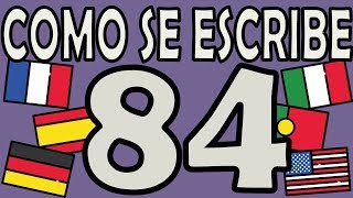 Como se Escribe el Número 84 [upl. by Assyral]