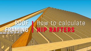 Rafter Calculations for a Hip Roof Hip Rafters and Jack rafters [upl. by Nylime]