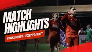 Crawley Town vs Stockport County highlights [upl. by Srevart]