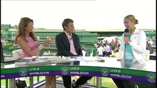 Sabine Lisicki talks to Live  Wimbledon [upl. by Airdnax]