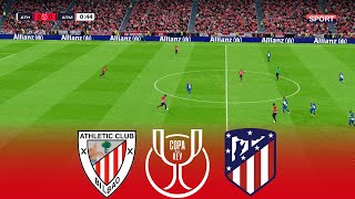 ATHLETIC BILBAO vs ATLETICO MADRID  Copa Del Rey 2024 Semi Final  29 February 2024  PES Gameplay [upl. by Jenifer161]