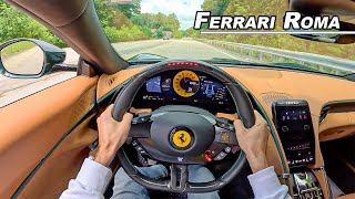 Ferrari Roma  612hp V8 Twin Turbo Coffee Run POV Binaural Audio [upl. by Johnna]