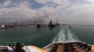 360° view Istanbul Kadıkoy Pier to Karakoy Pier from ferry istanbul turkey [upl. by Htezil]