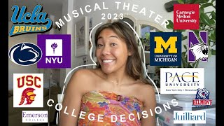 COLLEGE DECISIONS REACTIONS Musical Theatre BFA 20232024 [upl. by Gemina]