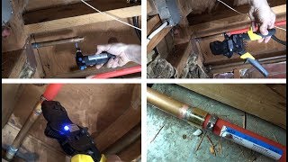 Replace damaged Copper pipe with PEX pipe Ремонт и замена трубы [upl. by Tung]