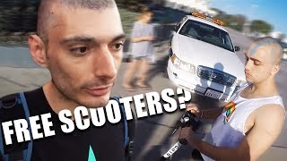 Ice Poseidon and Mizkif Drives Scooters in LA [upl. by Lavelle874]