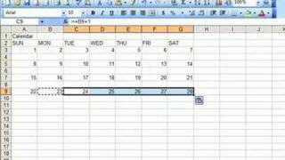 EXCEL perpetual calendar [upl. by Farl571]